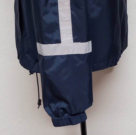 RARE Vintage 90s Calvin Klein Jeans Logo Front Full-zip Hooded Windbreaker Med - Picture 9 of 14